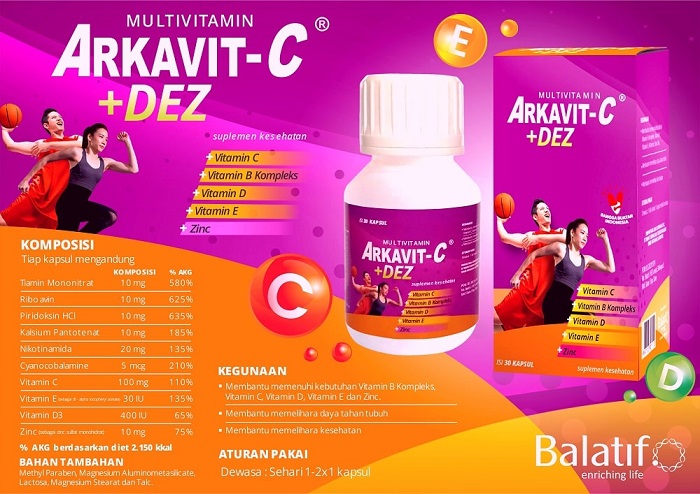 multivitamin arkavit-c + dez